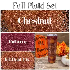 Polyester Glitter - Fall Plaid Glitter Set by Glitter Heart Co.&trade;