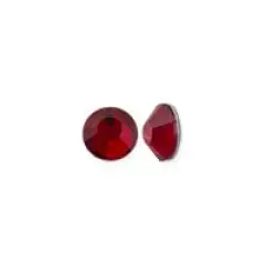 Preciosa Crystal VIVA12 Flat Back Rhinestone 3mm (SS12) Ruby (Package of 50)