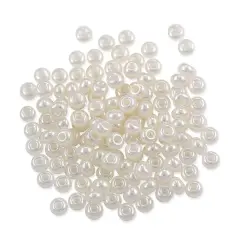 Czech Seed Bead 6/0 (4mm) Beads Luster White (10 Grams) Beads