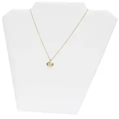 Necklace Display 1 Chain White Leatherette