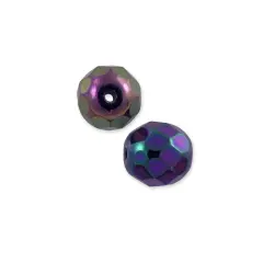 Czech Fire Polished Rounds 8mm Purple Iris (Package of 10)