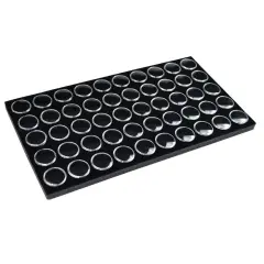 Gemstone Black Foam Tray Liner with 50 Cups and Coin Display Insert