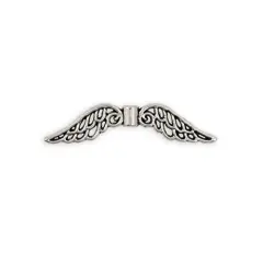 32x8mm Pewter Angel Wing Bead (Package of 1)