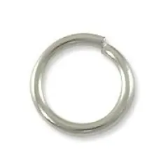 JewelrySupply Jump Ring - Open 8mm Silver Plated (50-Pcs)