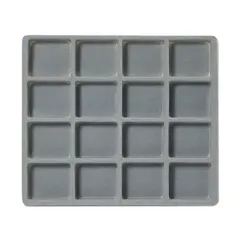 Flocked Insert Half Size 4x4 Grey