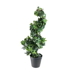 Northlight Potted Ivy Spiral Topiary Artificial Christmas Tree - 1.75' - Unlit Green