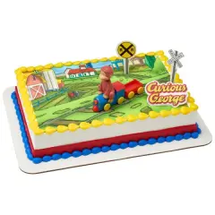 Curious George&reg; Train DecoSet&reg; Cake Decoration