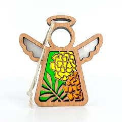 3.5" (H) Marigold Ornament - Handcrafted in Texas - Mother's Angels&reg; Christmas Angel Wings Figurine