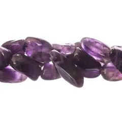 Earth's Jewel 10mm Amethyst Natural Semi-Precious Nugget 8" Strung Bead