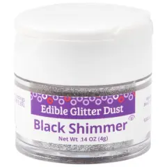 Edible Glitter Dust, 4g Black