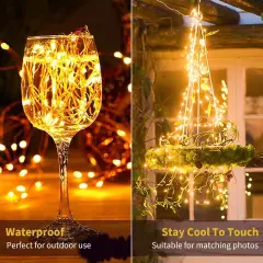 100 LED Fairy Lights Plug in String Light Outdoor Warm white