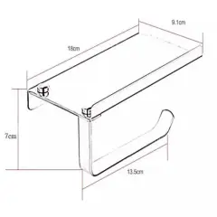 Toilet Paper Holder with Mobile Phone Storage Shelf Holders .