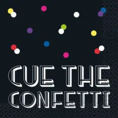 Neon Dots New Years Beverage Napkins, 16ct