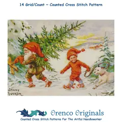 Getting Christmas Tree by Jenny Nystrom Counted Cross Stitch Pattern