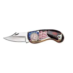 Silver Barber Quarter Pocket Knife