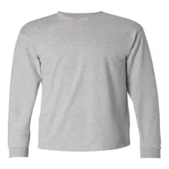 Hanes&reg; Authentic Classic Fit Crewneck Long Sleeve T-Shirt Light steel