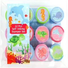 TINYMILLS 12 Pcs Ocean Life Turtle Stamp Kit