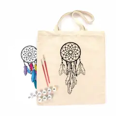 ROSATalent: Eco-Friendly Cotton Ecobag Coloring Kit &ndash; Dream Catcher (220 GSM, 38x42 cm)