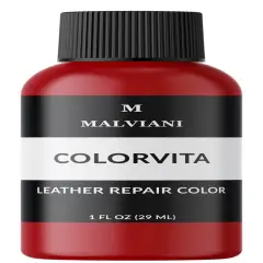 Leather Repair Color Restore for Faded and Scratched Couches Dark red