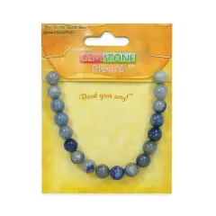 6 Packs of Blue Quartz Beads - 8mm - 18 pcs.