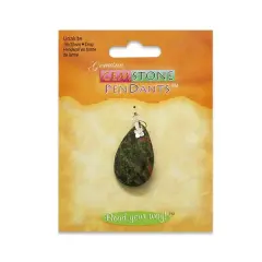 6 Packs of 30mm x 18mm Unakite Drop Pendant