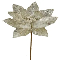 POINSETTIA STEM BEADED/SEQUINS PLAT
