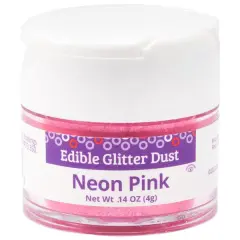 Edible Glitter Dust, 4g Neon pink