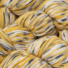 Hand-Dyed Cashmere Yarn Blend for Crochet and Knitting Yellow grey mix