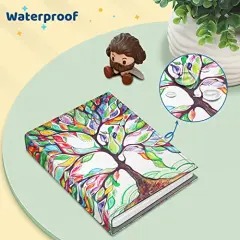 Photo Album 4x6 Photos - 52 Photos Small Mini Capacity Premium Vegan Leather Cover Photo Album, Portable Wallet Photo Album for Family Wedding Boys Girls, Love Tree