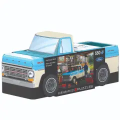 Eurographics 550 Piece Jigsaw Puzzle, Pickup Truck in Truck-Shaped Metal Storage Container