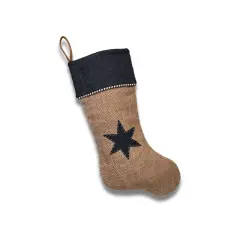 Jute Stocking with Dress Denim Star