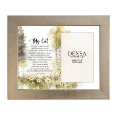 My Cat Bereavement Photo Frame Wood Plaque with Easel and Hook Wall Tabletop Art - 10 inches x 12 inches - Hold 4x6 Photo