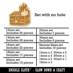 Sad Dumpster Fire Mini Wood Shape Charms Jewelry DIY Craft