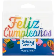 Feliz Cumplea&ntilde;os Bright Shaped Candle