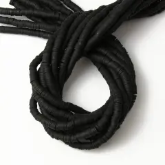 Kitcheniva 6mm Heishi Beads Clay Disc Flat Vinyl DIY Jewelry 10 Strands Black