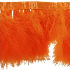 Belagio Feather Trim, 8" Wide, 2-Yard Piece, Orange