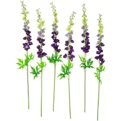 Northlight Real Touch&trade; Magenta Purple Delphinium Artificial Floral Stems, Set of 6 - 40"
