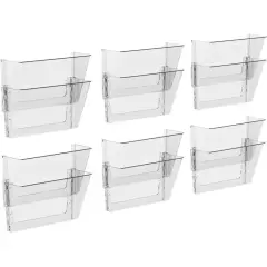Storex Wall Files, 2-Pack, Letter, Clear (Case of 6 packs)