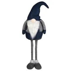 Northlight LED Lighted Extendable Gnome Christmas Figure - 41" - Blue and Gray