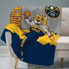 Sleep Squad Denver Nuggets Rocky Mascot 60&rdquo; x 80&rdquo; Raschel Plush Basketball Blanket