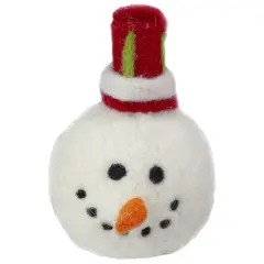 Tii Collections 5" Snowman Head with a Red and White Hat Christmas Ornament