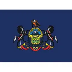Pennsylvania Flag On Stick 4" x 6"