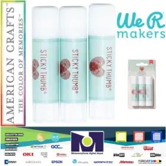 Sticky Thumb Glue Stick 3/Pkg - Permanent - 60000318 by American Crafts