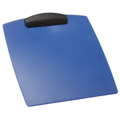 Storex Hard Poly Clipboard, Letter, Blue (Case of 12)