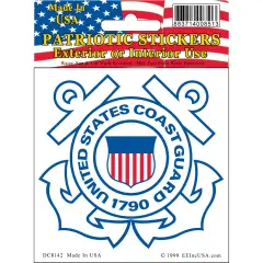 United States Coast Guard Sticker 3-1/4"X3-1/2"