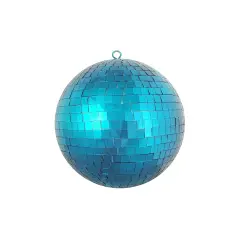Northlight Mirrored Disco Ball Christmas Ornament - 8" (200mm) - Peacock Blue