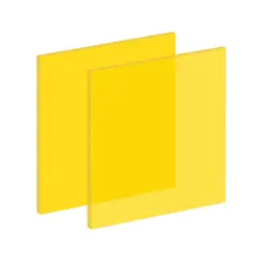 Clear Yellow Translucent Cast Acrylic Gloss 1/8" (5" x 10")