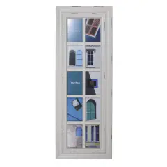 Northlight Weathered Mullions Window Pane Picture Collage - for 4" x 6" Photos - 35" White