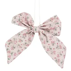 Northlight Single Loop Floral Christmas Bow Decoration - 5.5" - Pink