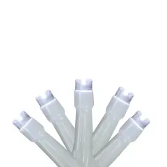 Brite Star LED Christmas Lights - Pure White - 3' White Wire - 15ct